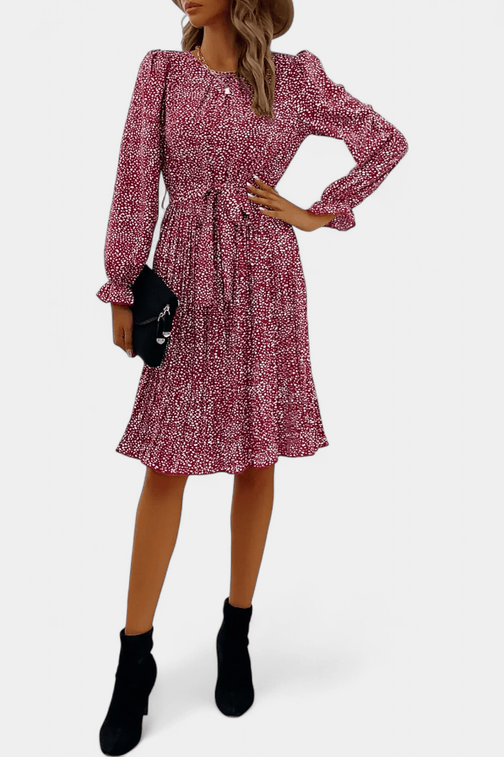 Agnes | Leopard plisseret