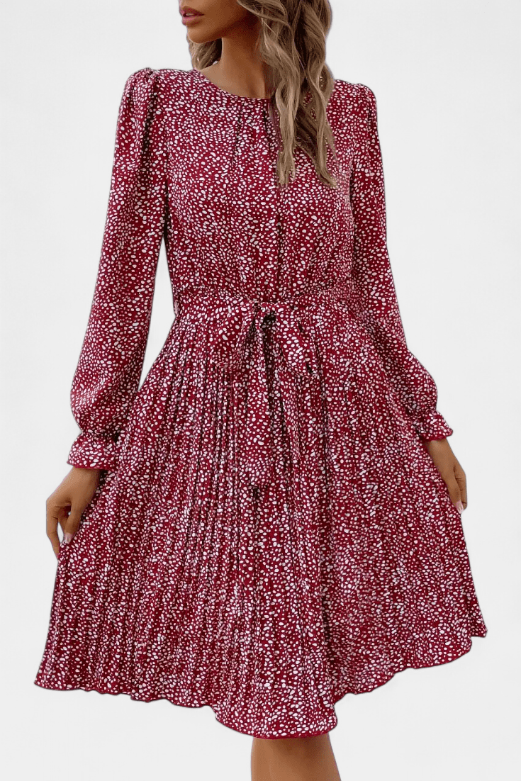 Agnes | Leopard plisseret