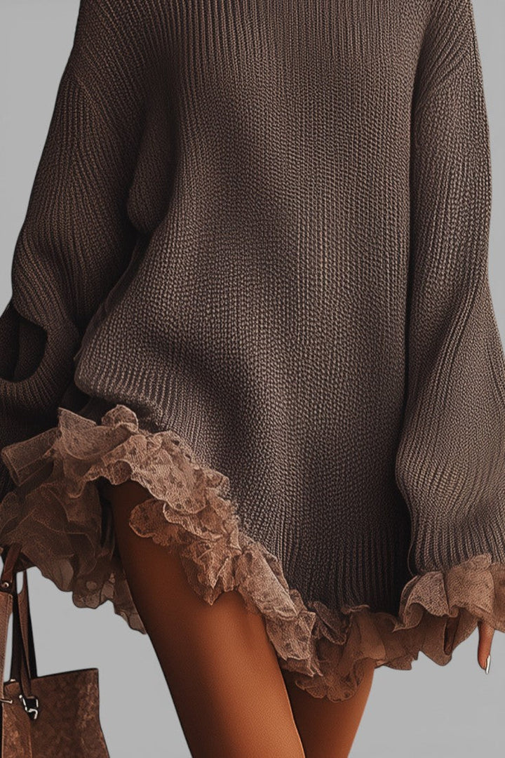 Louise™ | Varm strikkjole med rynker