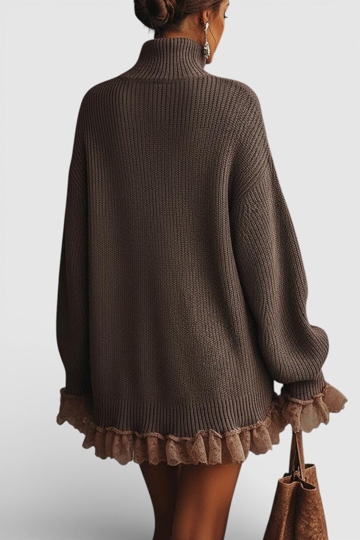 Louise™ | Varm strikkjole med rynker