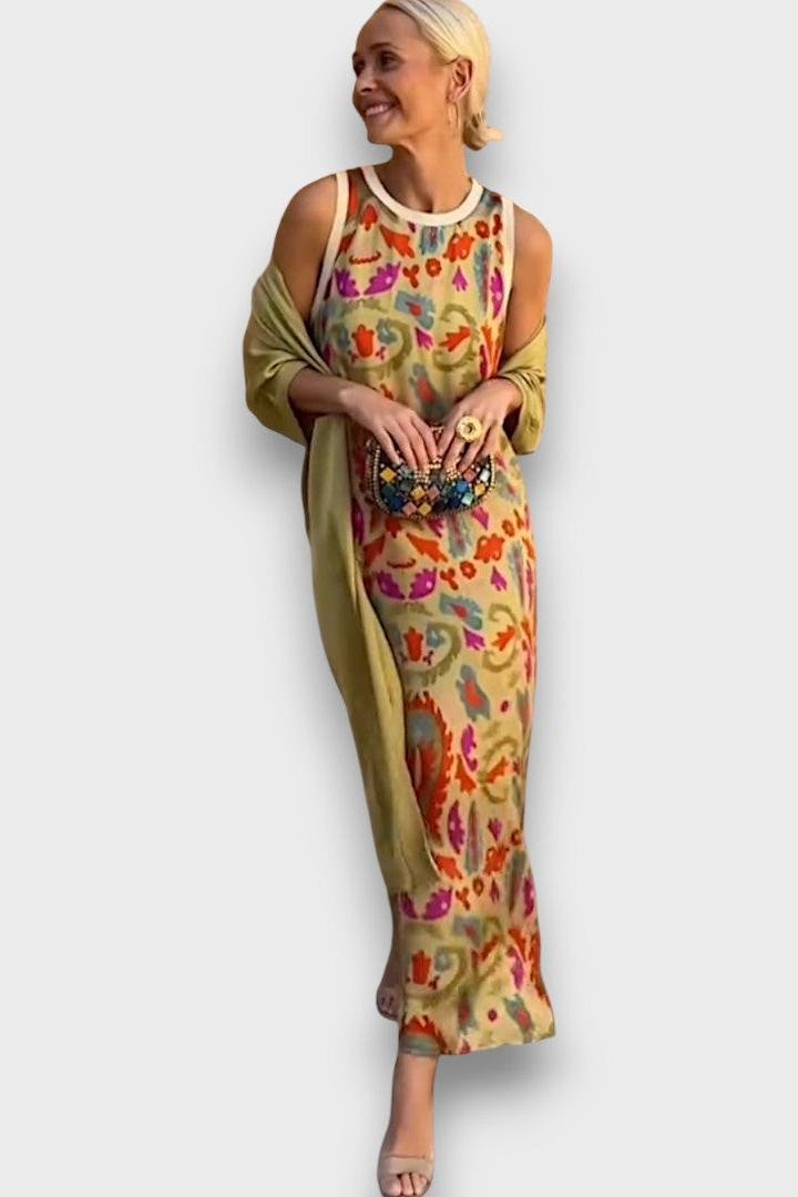 Signe | Blomstret langkjole